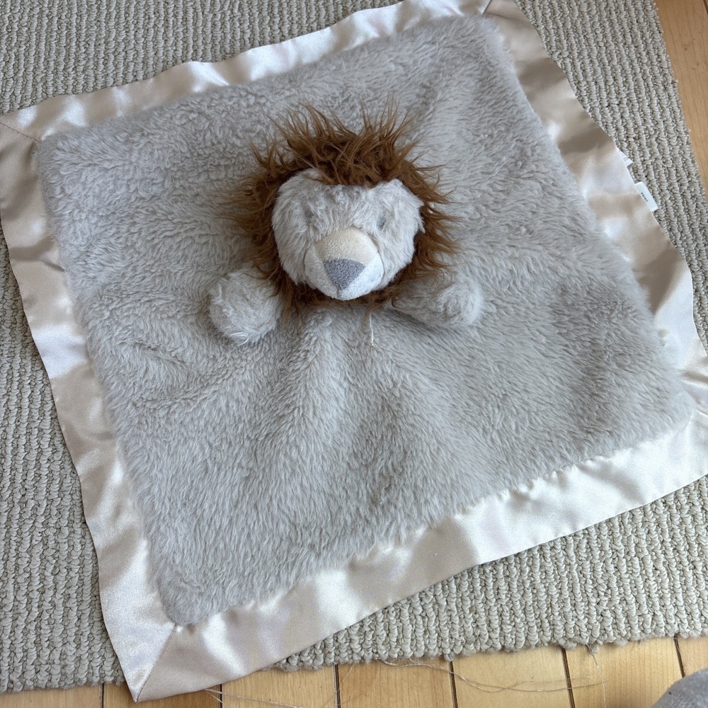Cloud Island Lion Plush Lovey Security Blanket  Satin Like Bottom Target